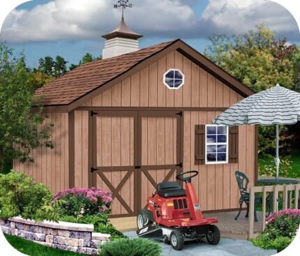 Brandon 12x20 Wood Storage Shed Kit - ALL Pre-Cut