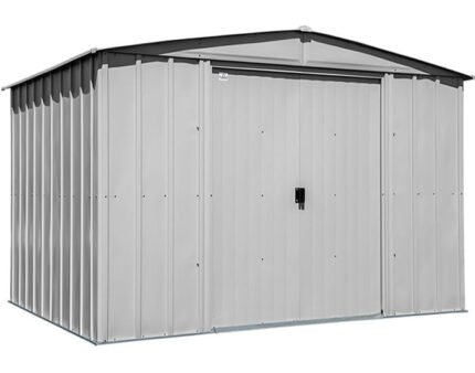 Arrow 10x8 Classic Steel Storage Shed Kit - Flute Gray
